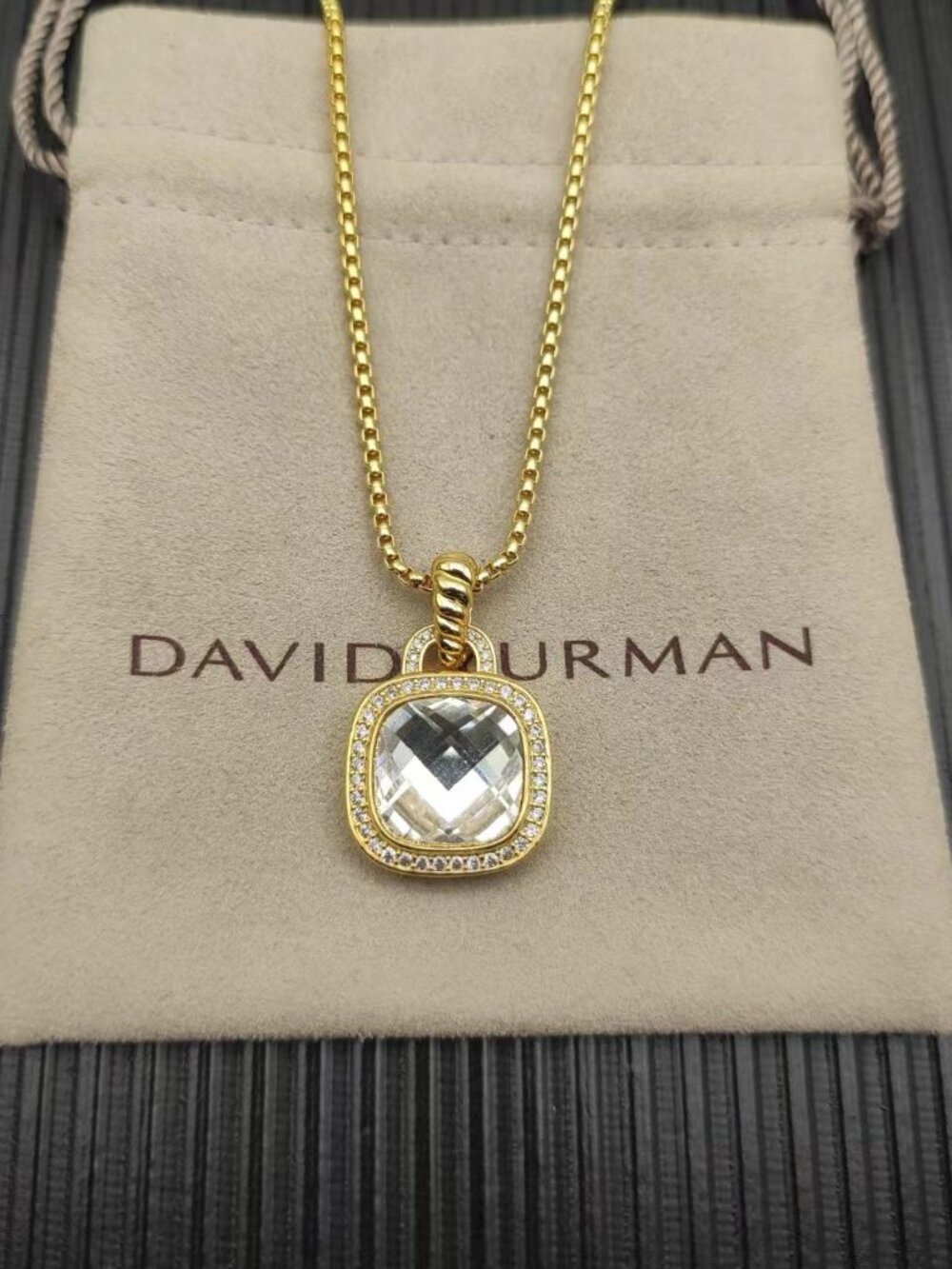 ❀David Yurman 750 Gold Necklaces with Original Pouch